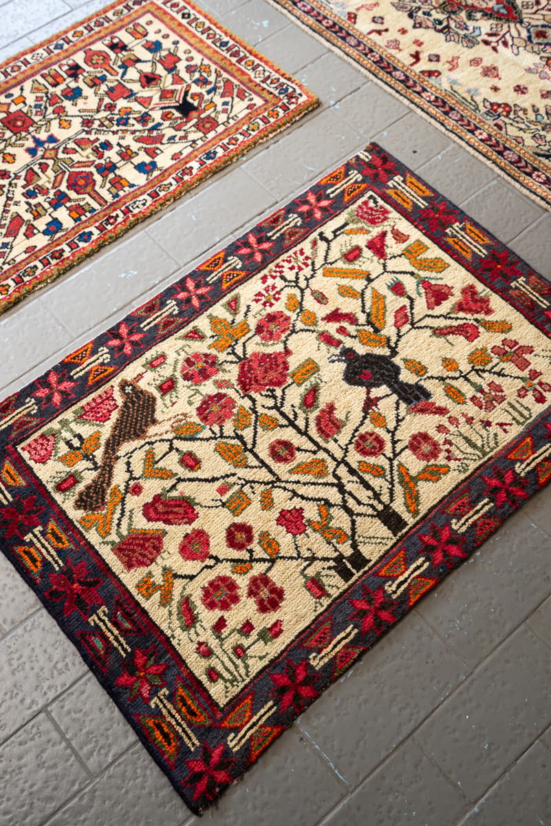 Vintage Afshar Morqi Bag Face Persian Rug