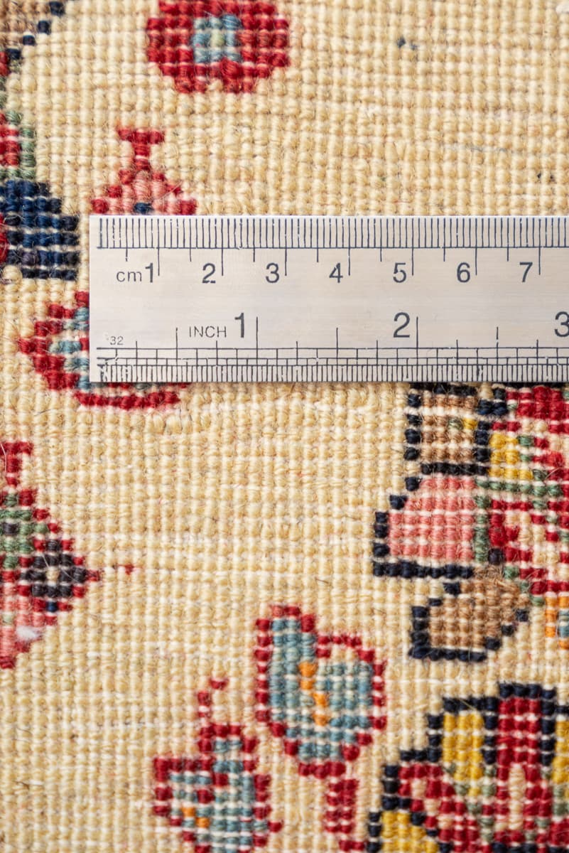 Abadeh Poshti Persian Rug, Ivory Ground Floral Medallion, c. 1960s–1980s