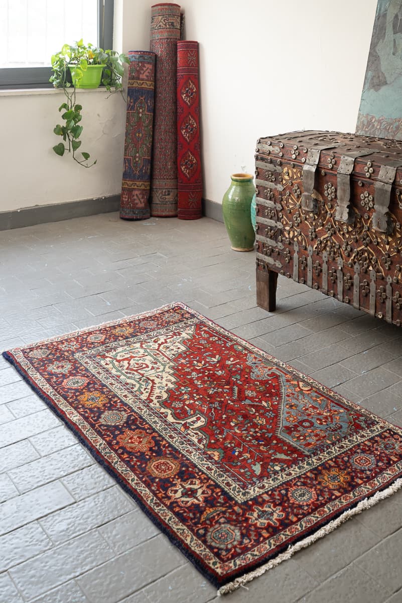 Vintage Fine Bidganeh Zanjan Ornak (Persian Rug Sampler)