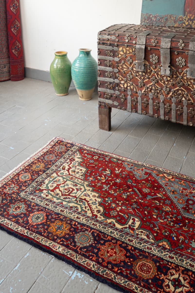 Vintage Fine Bidganeh Zanjan Ornak (Persian Rug Sampler)