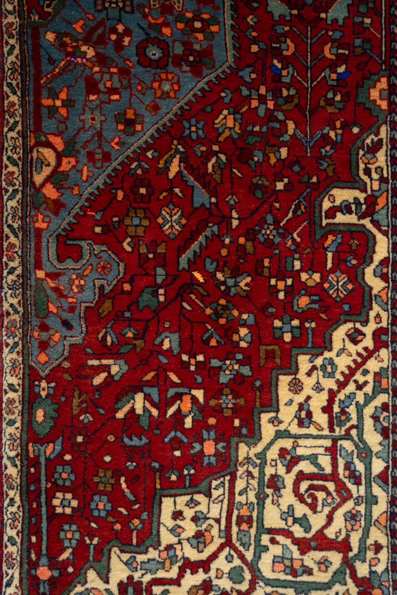 Vintage Fine Bidganeh Zanjan Ornak (Persian Rug Sampler)