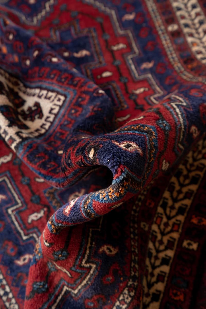 Antique Afshar SeKale Persian Rug Baft Region, c. 1910–1930