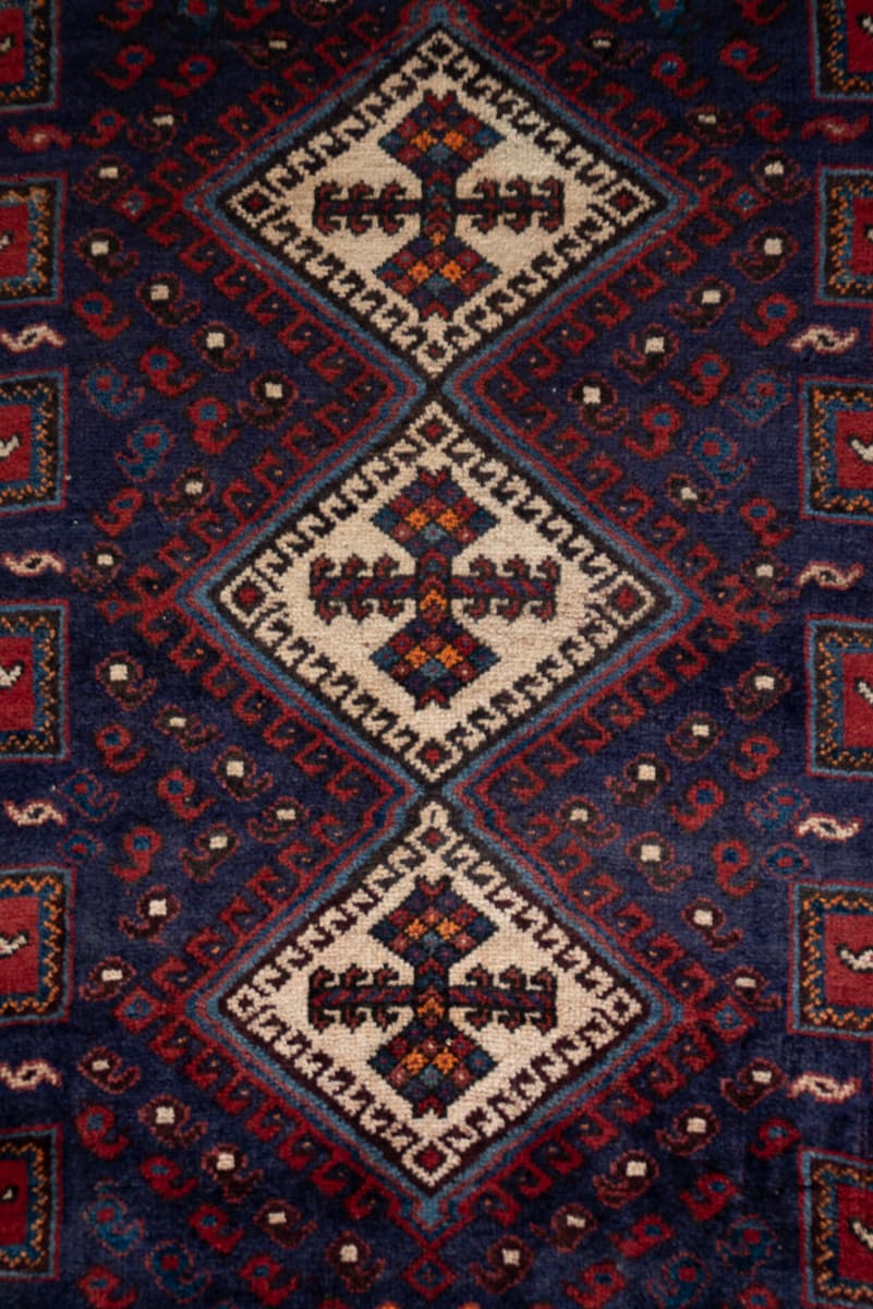Antique Afshar SeKale Persian Rug Baft Region, c. 1910–1930