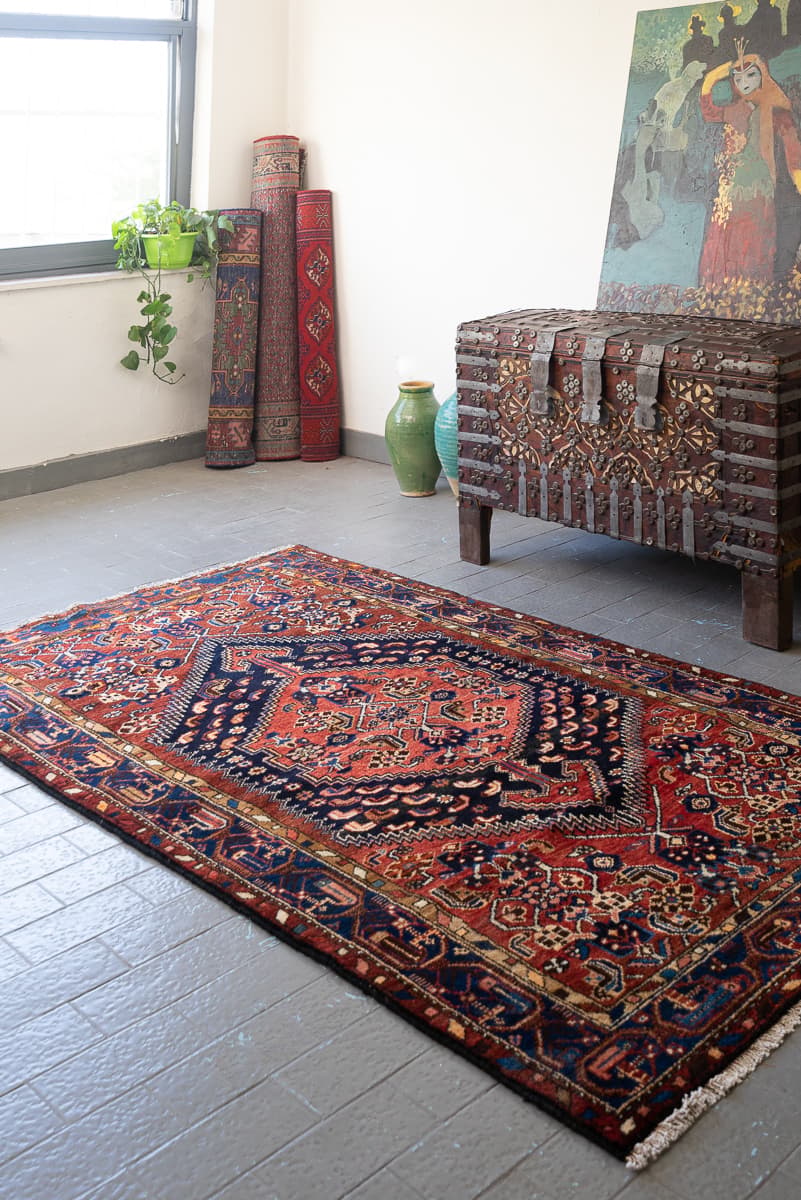 Vintage Tarom Navy Persian Rug
