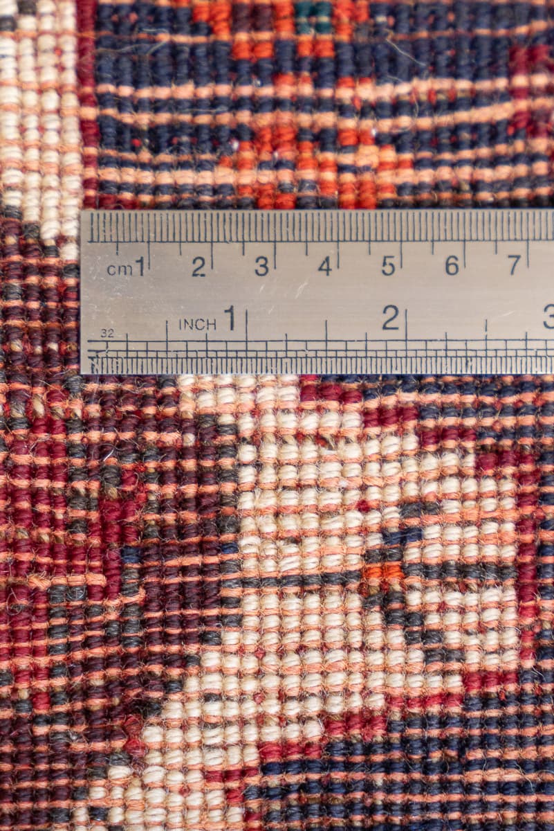 Qashqai Shesh Boluki Triple Medallion Persian Rug, c. 1960s