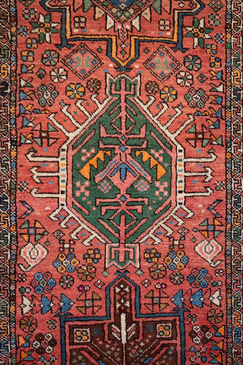 Antique Fine Qaraja Persian Runner Rug