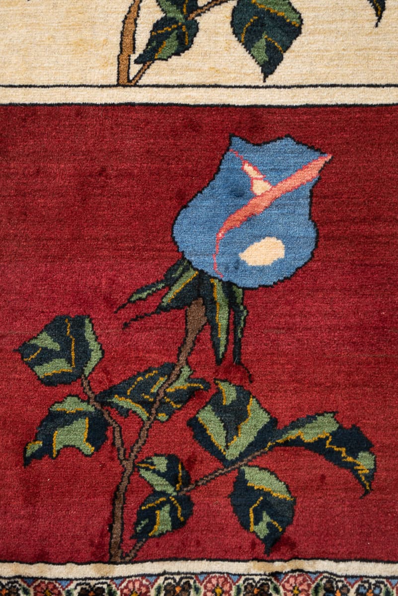 Fine Bakhtiari Poppy Frames Persian Rug