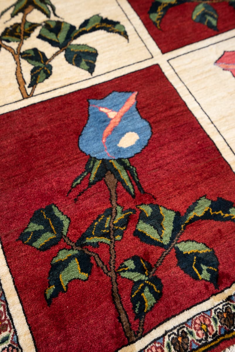 Fine Bakhtiari Poppy Frames Persian Rug