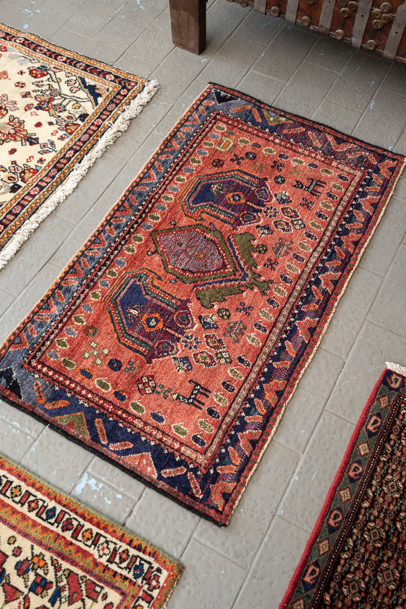 Vintage Afshar Boteh Persian Rug