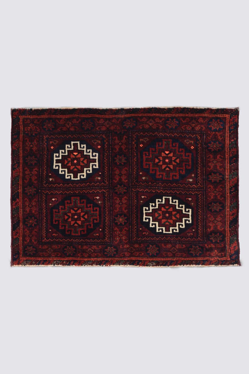 Baluch 4 panel Persian Rug