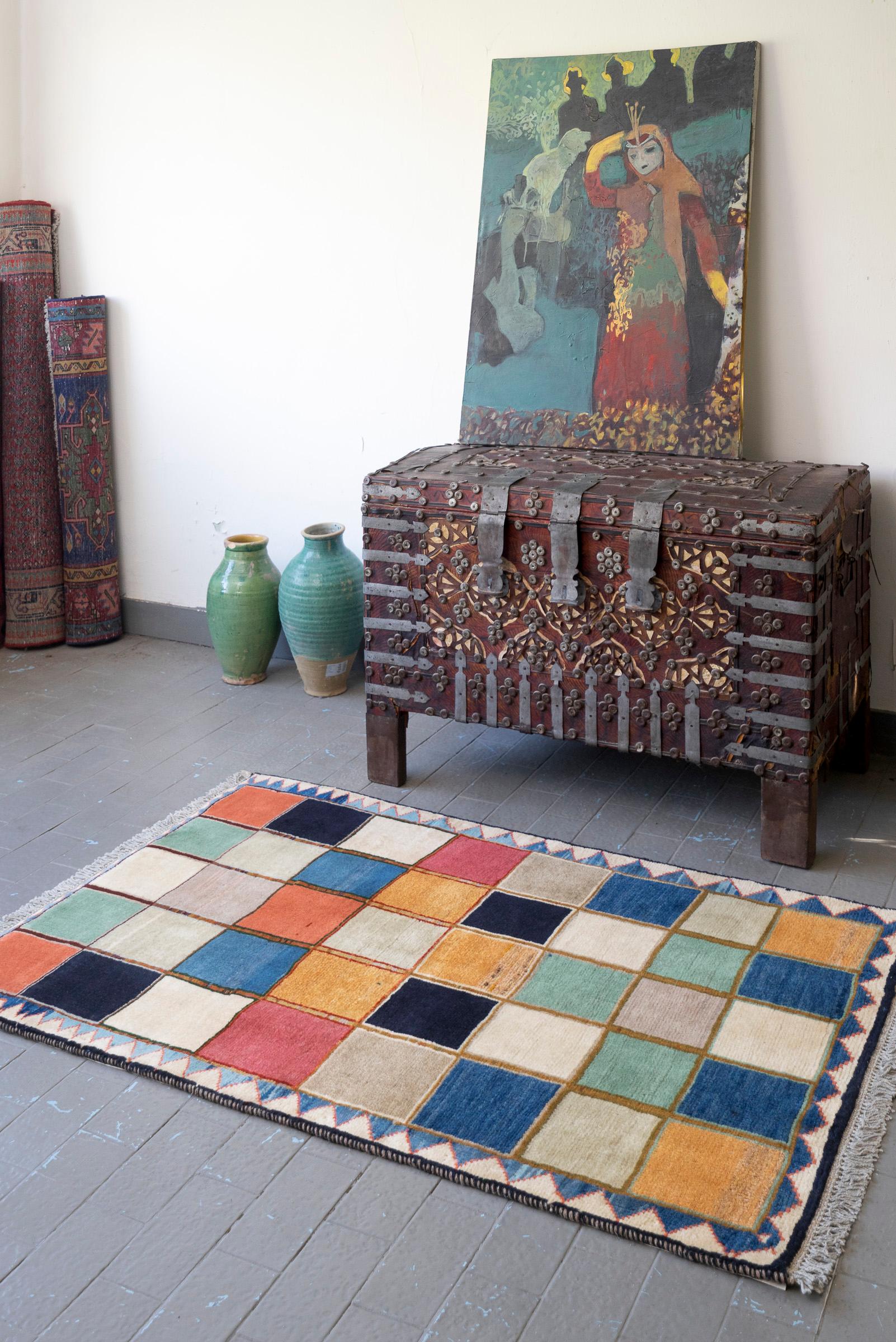 Lori Checkered Persian Gabbeh Rug