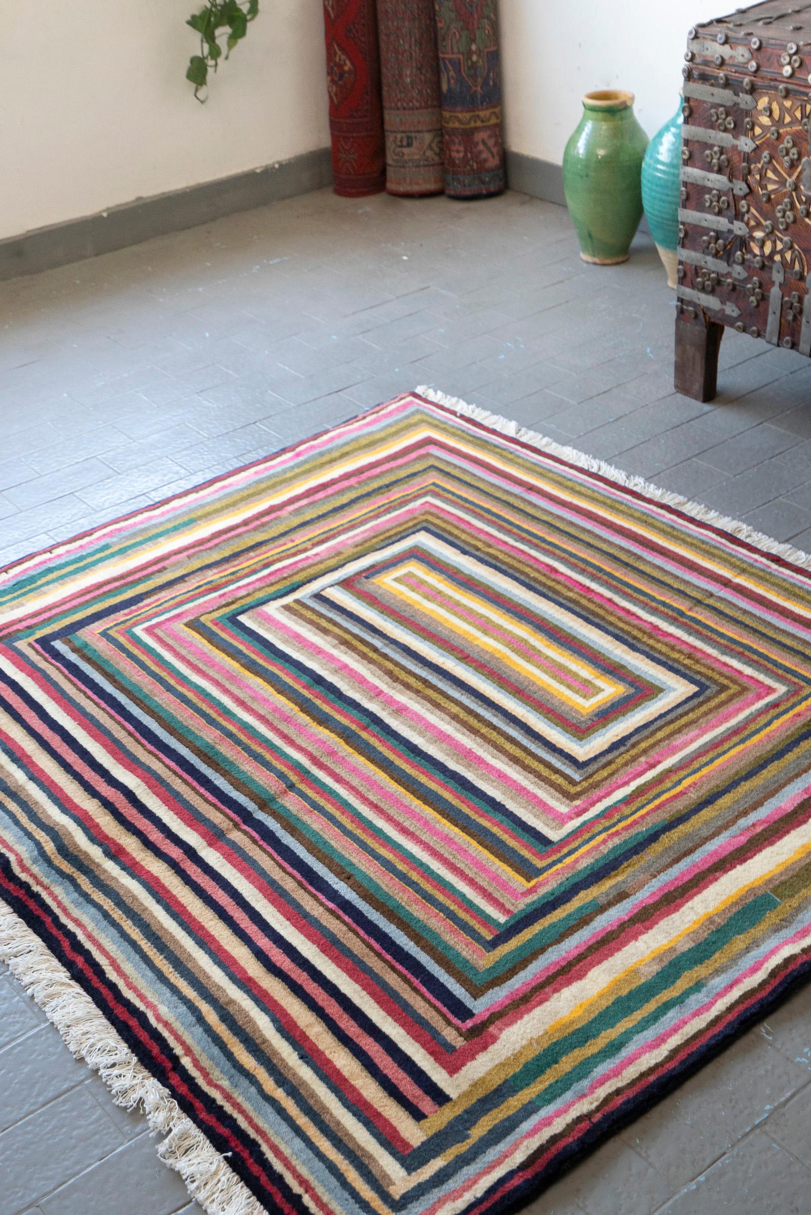 Contemporary Kerman Fine Frames Persian Rug