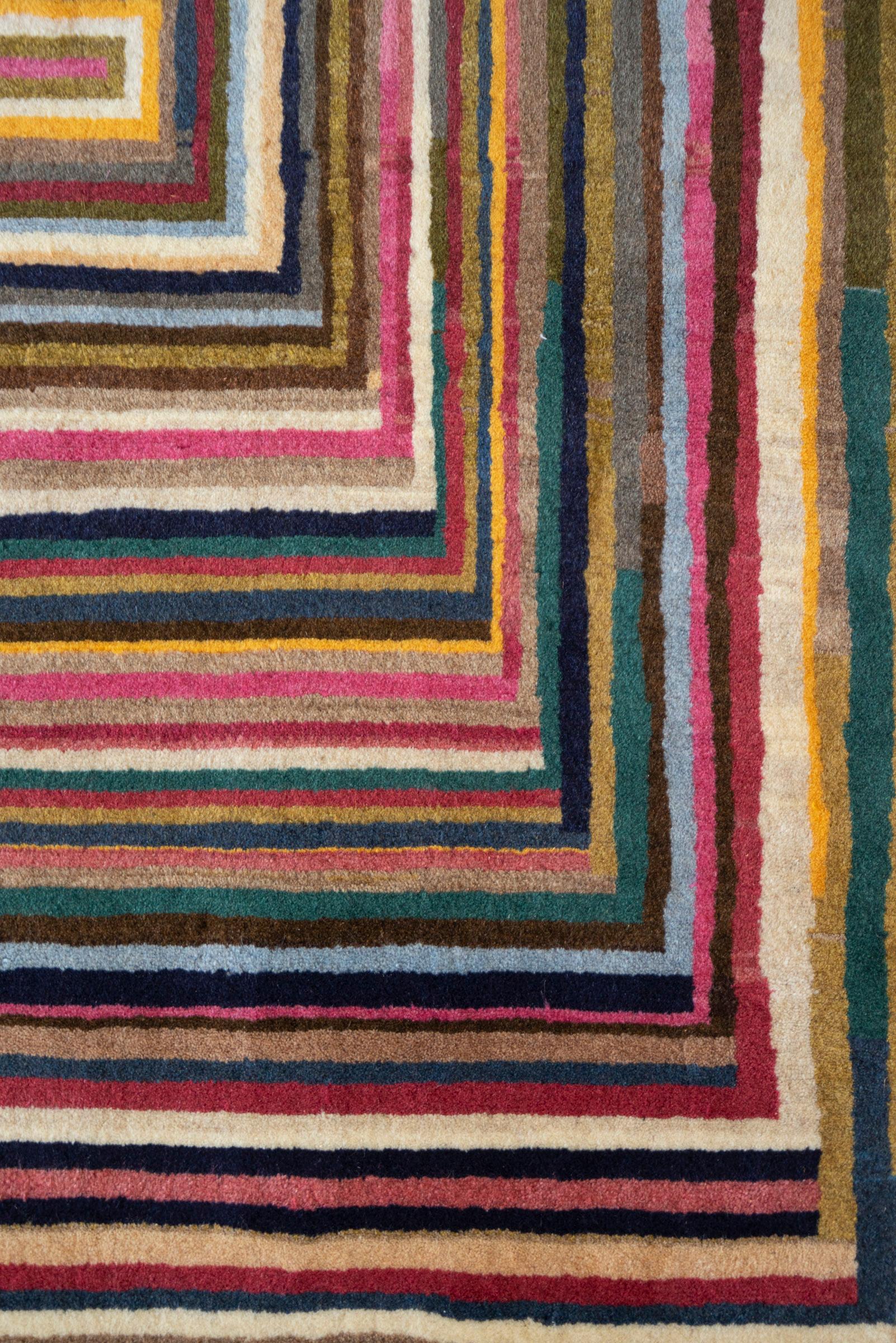 Contemporary Kerman Fine Frames Persian Rug