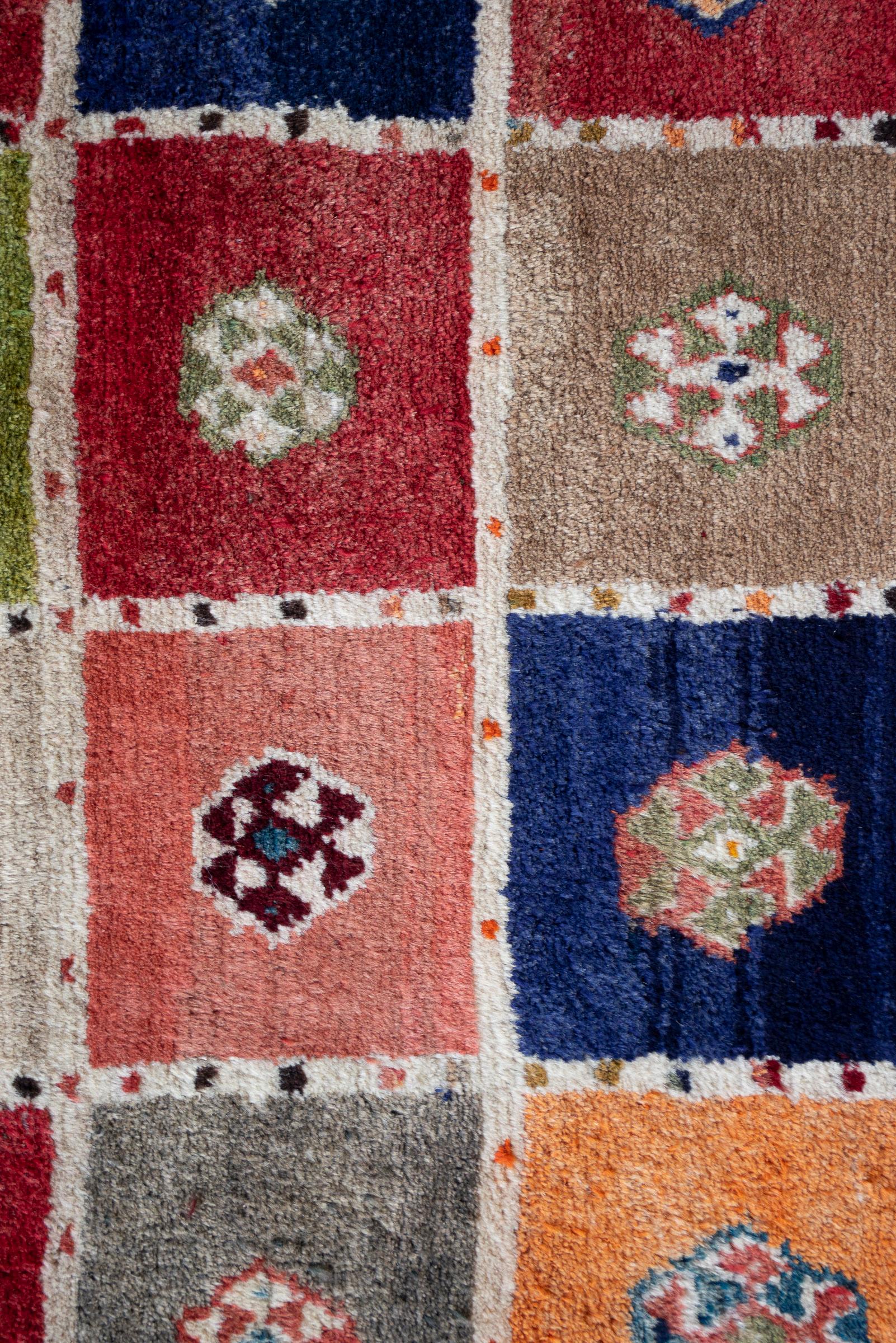 Vintage Bakhtiari Checkered Persian Gabbeh Rug