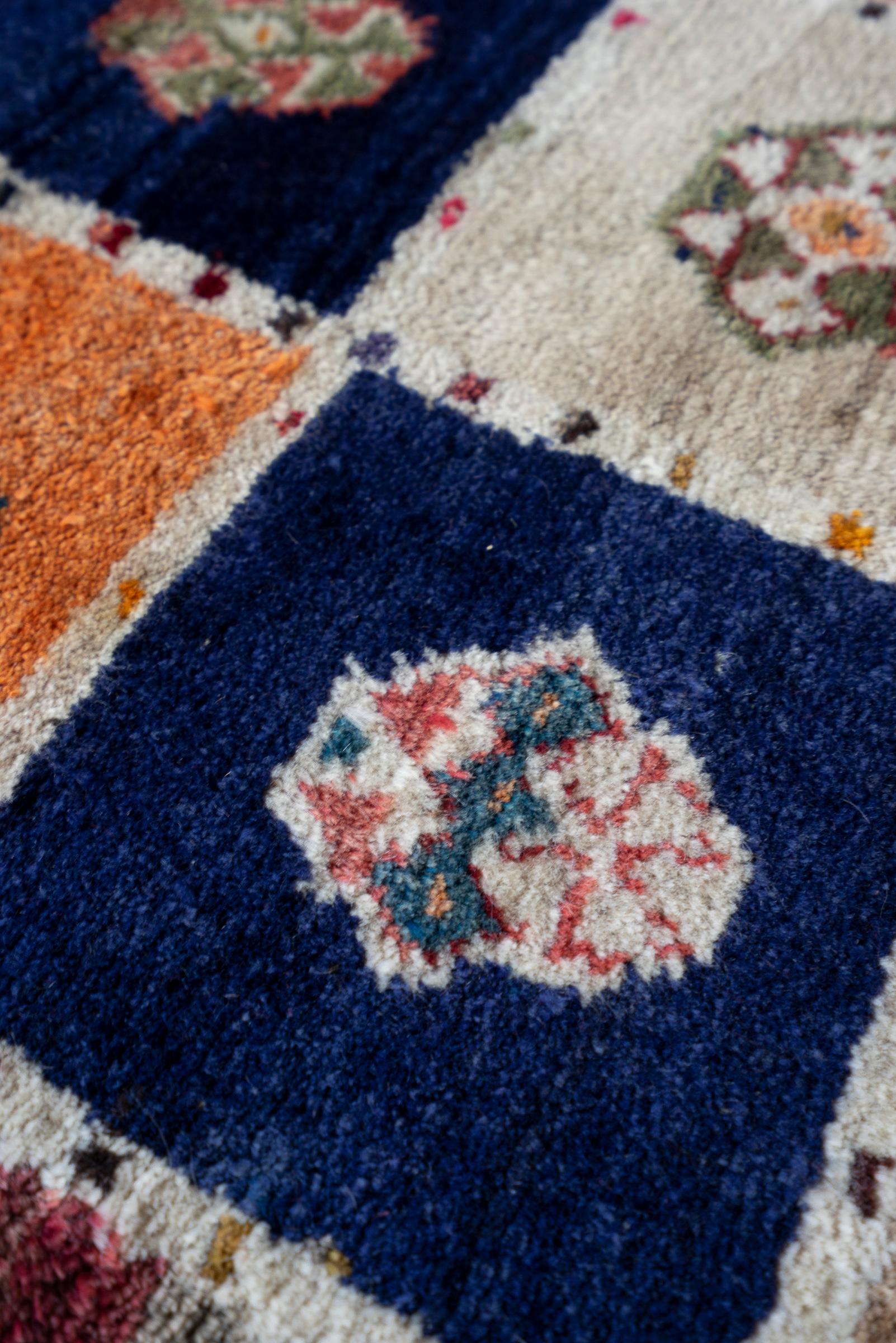 Vintage Bakhtiari Checkered Persian Gabbeh Rug