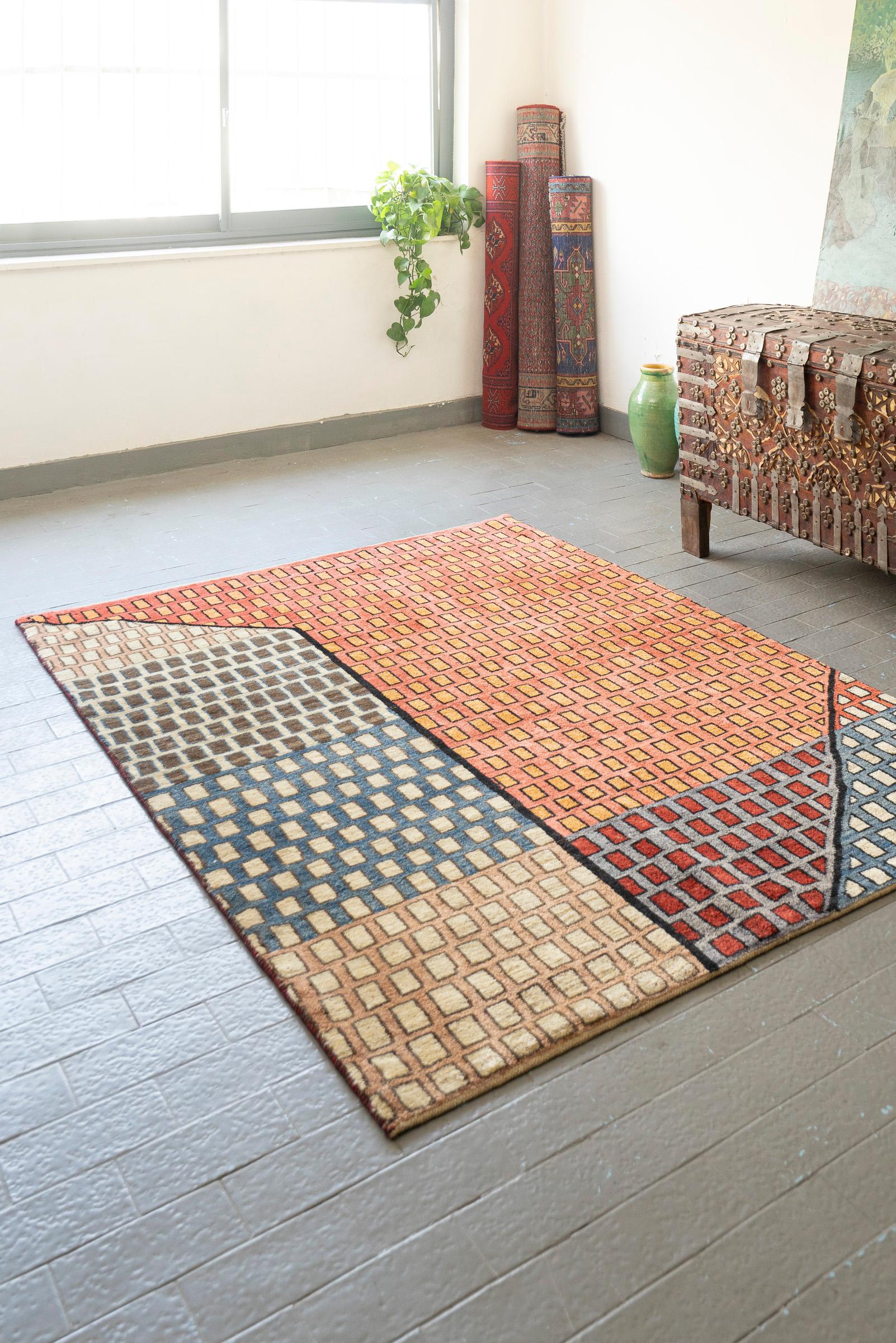 Qashqai Fine Abstract Persian Gabbeh Rug, c. 1980s