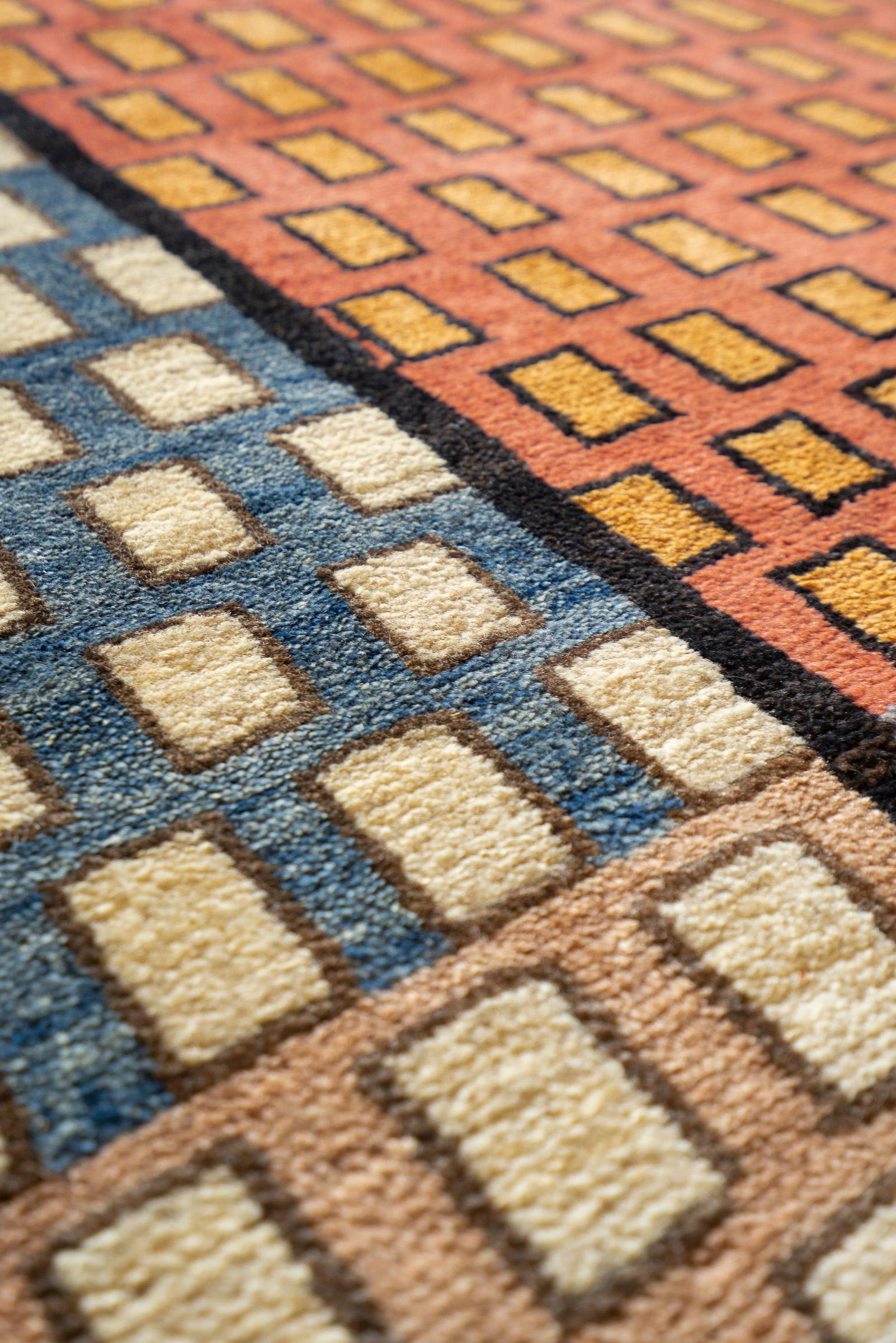 Qashqai Fine Abstract Persian Gabbeh Rug, c. 1980s