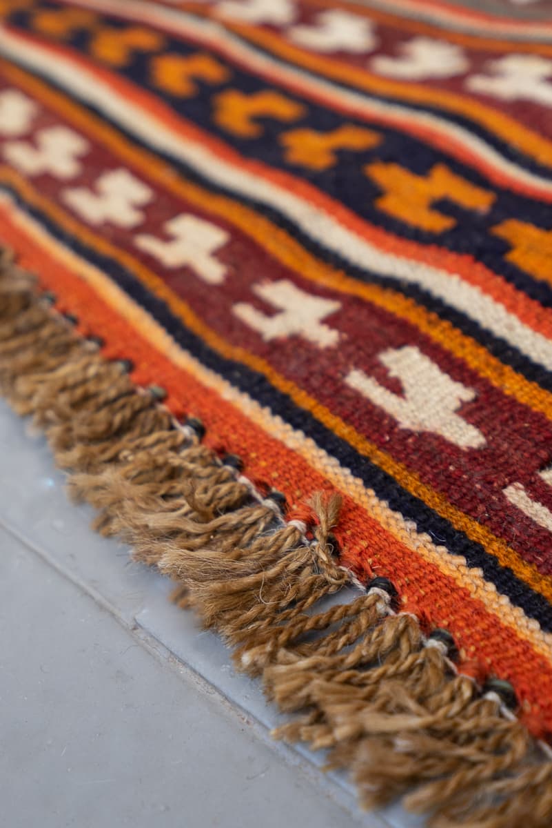 RK211 Qashqai Kilim With Diamond Lattice 8