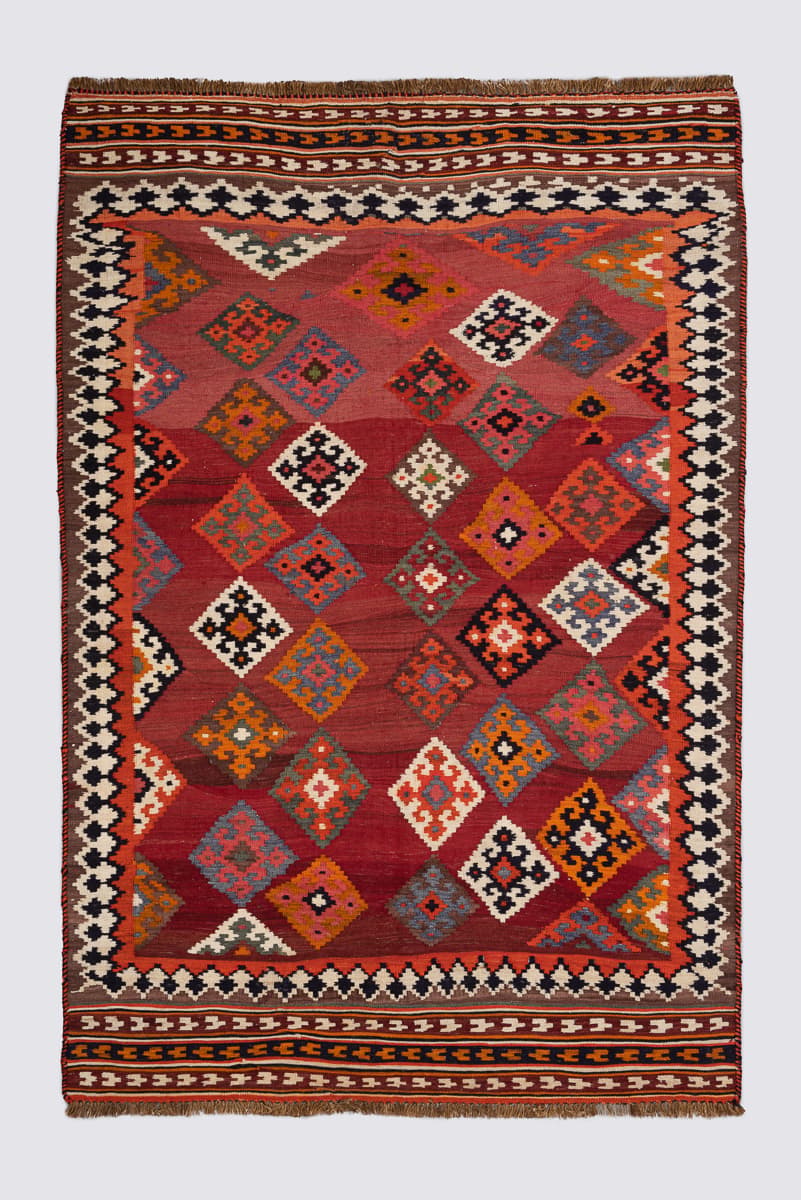 Qashqai lattice kilim