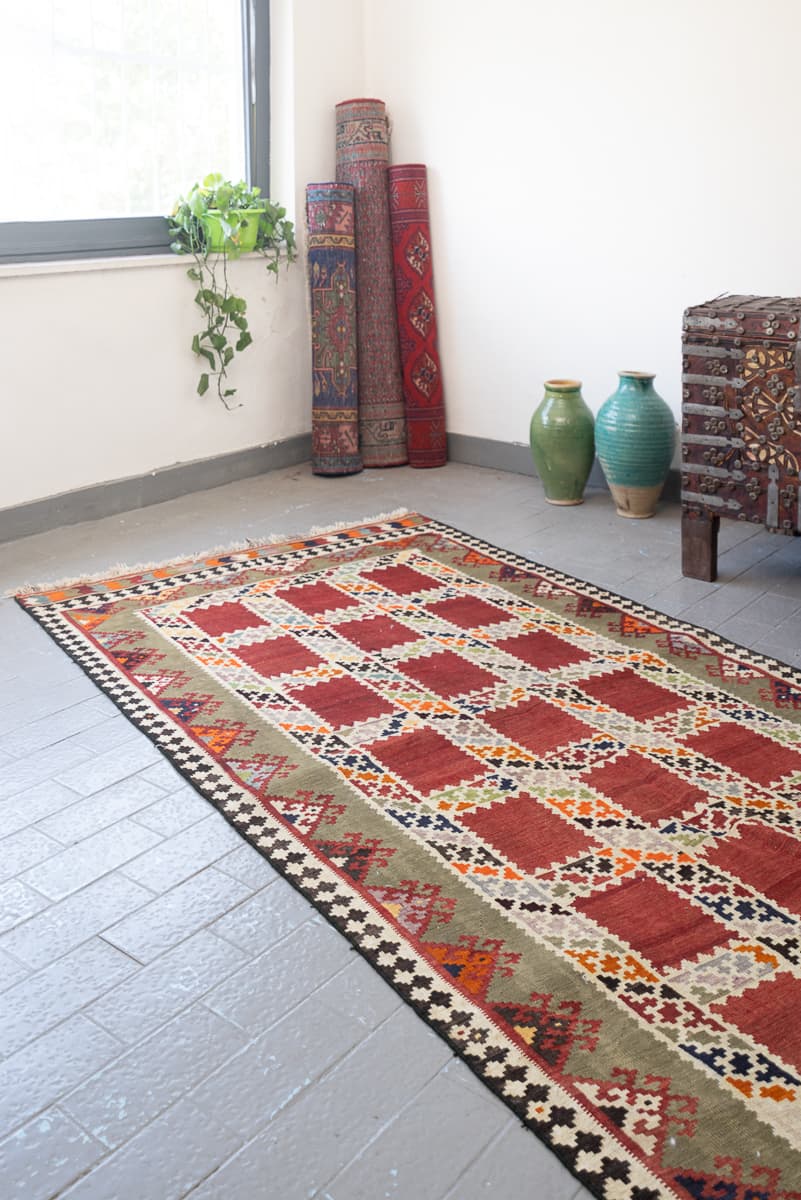 RK214 Qashqai Shishboluki Fine Sar Kesh Kilim 2 2