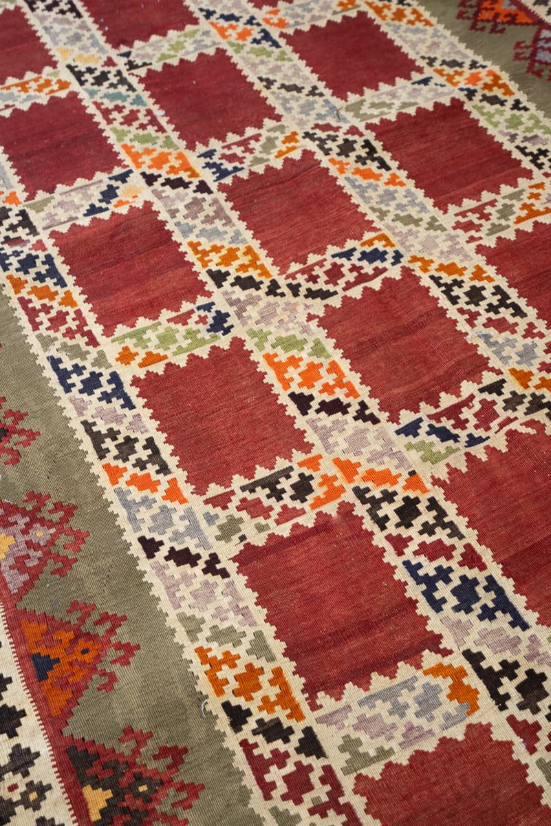 RK214 Qashqai Shishboluki Fine Sar Kesh Kilim 7