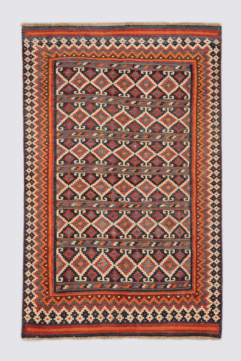RK219 Semi Antique Afshar Sineriz Kilim