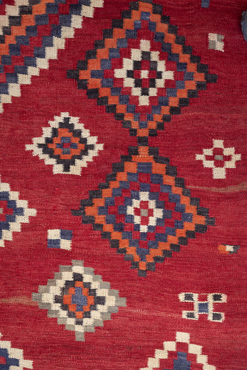 RK220 Qashqai Lowzi Goats Hair Warp Kilim 8