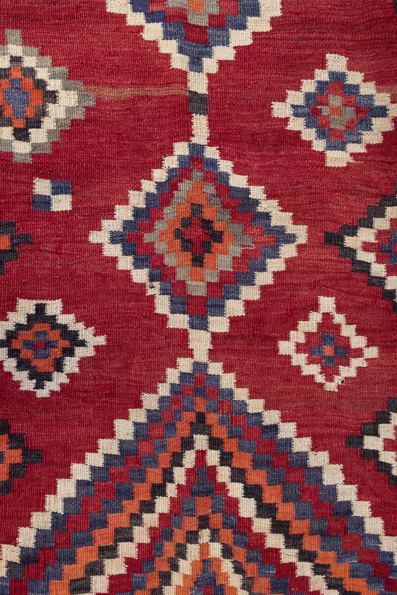 RK220 Qashqai Lowzi Goats Hair Warp Kilim 9