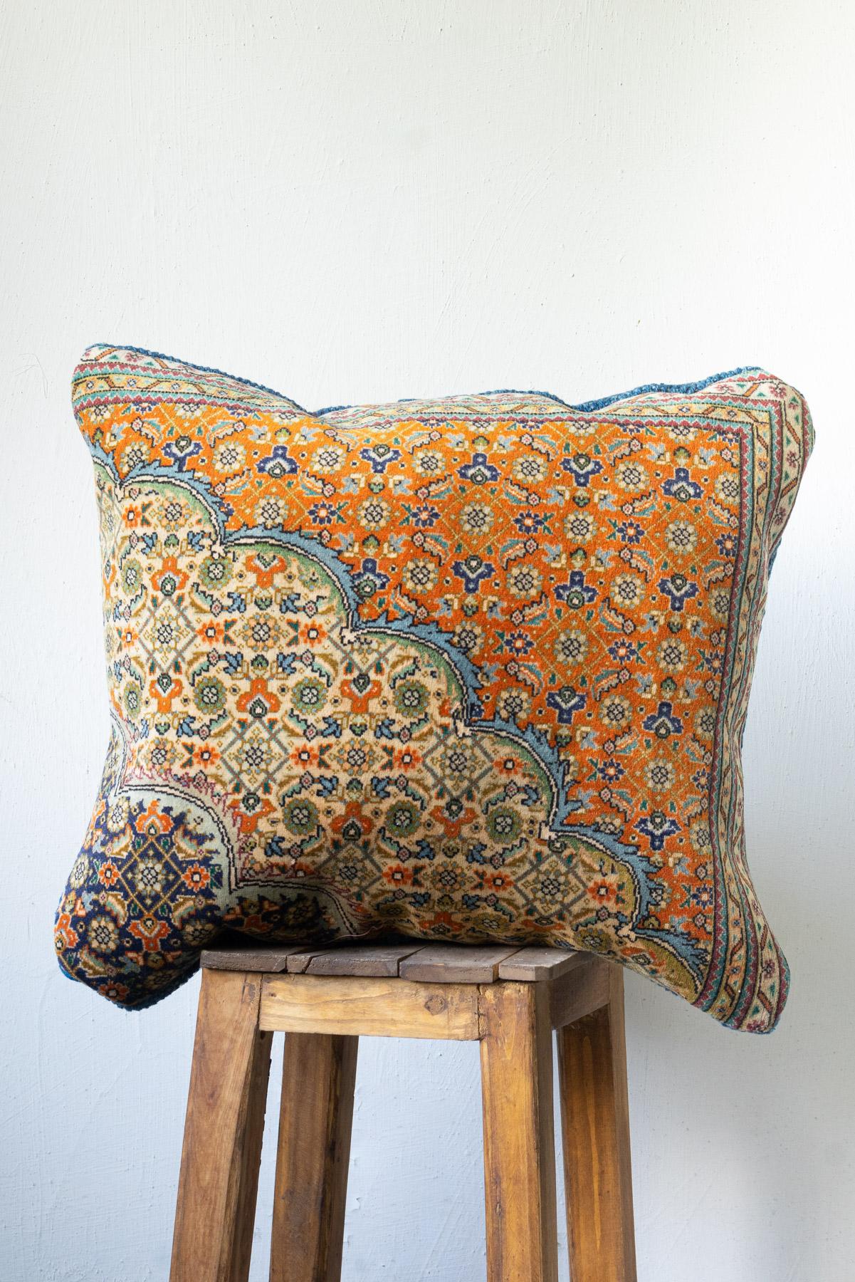 Fine Tabriz Carpet Cushions