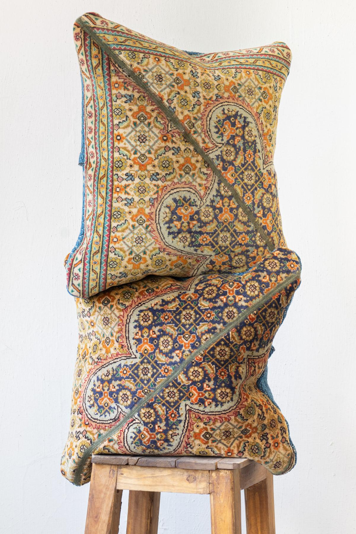 Fine Tabriz Carpet Cushions