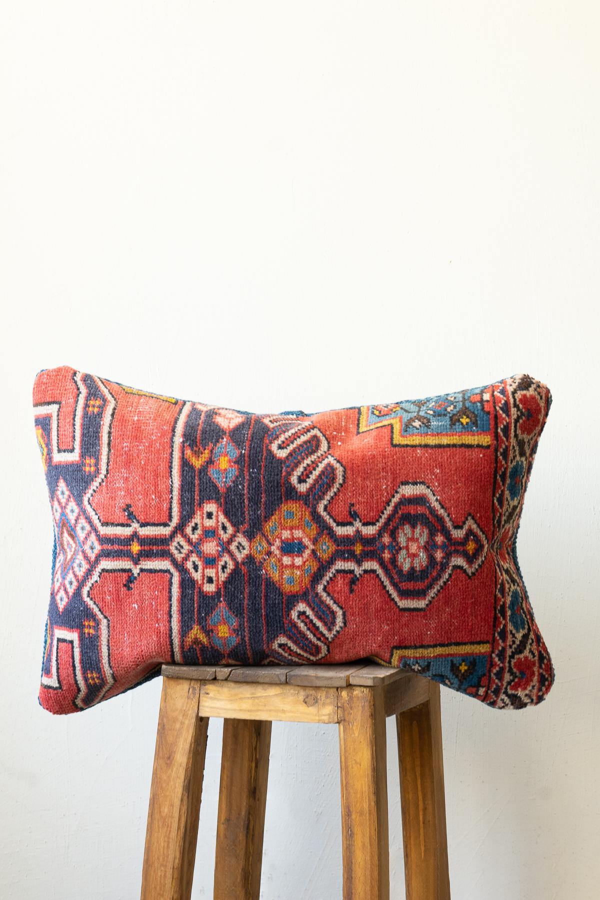 Antique Mazlaghan Carpet Cushion