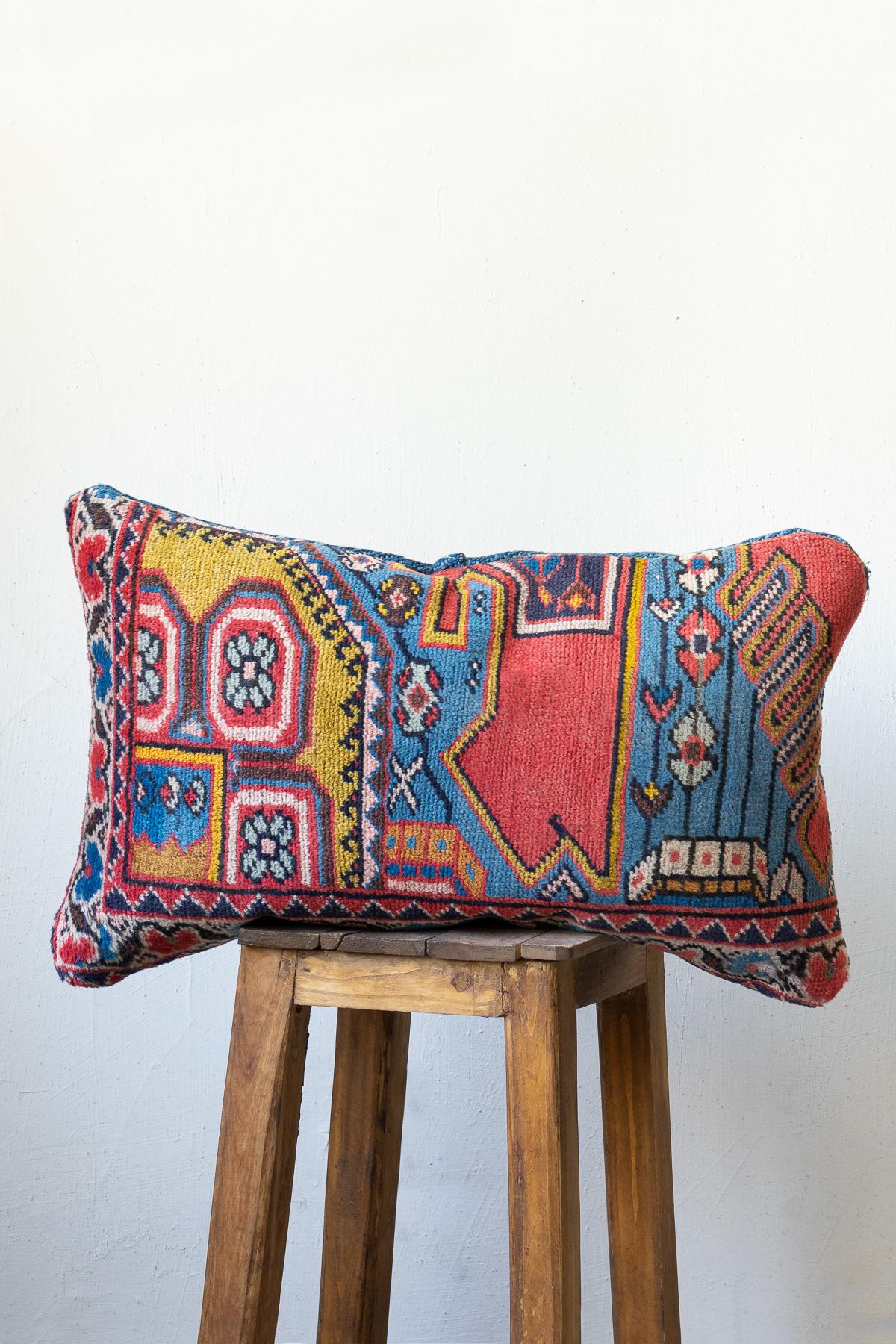 CUS243 Antique Mazlaghan Carpet Cushion 3