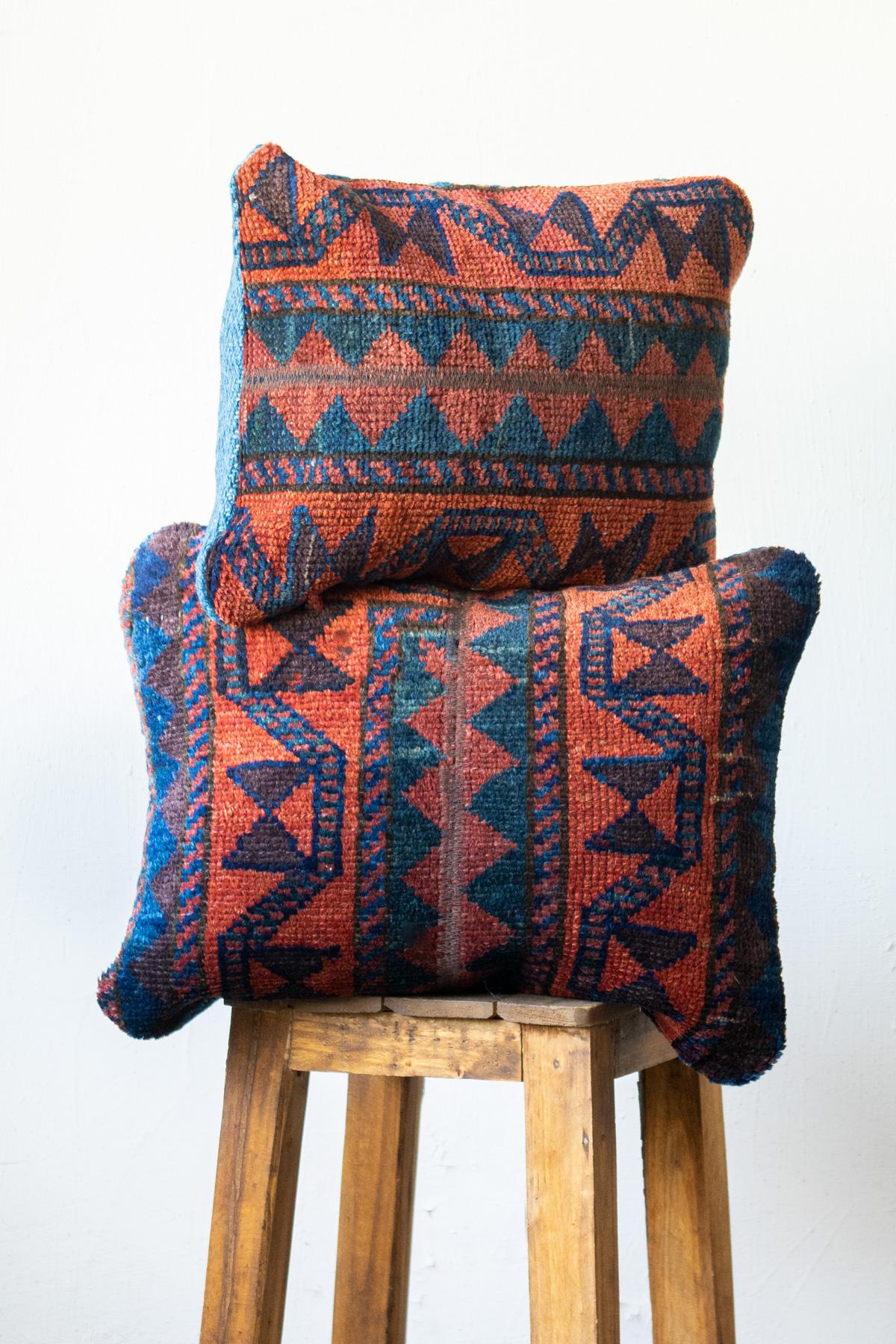 Antique Afshar Nili Carpet Cushion