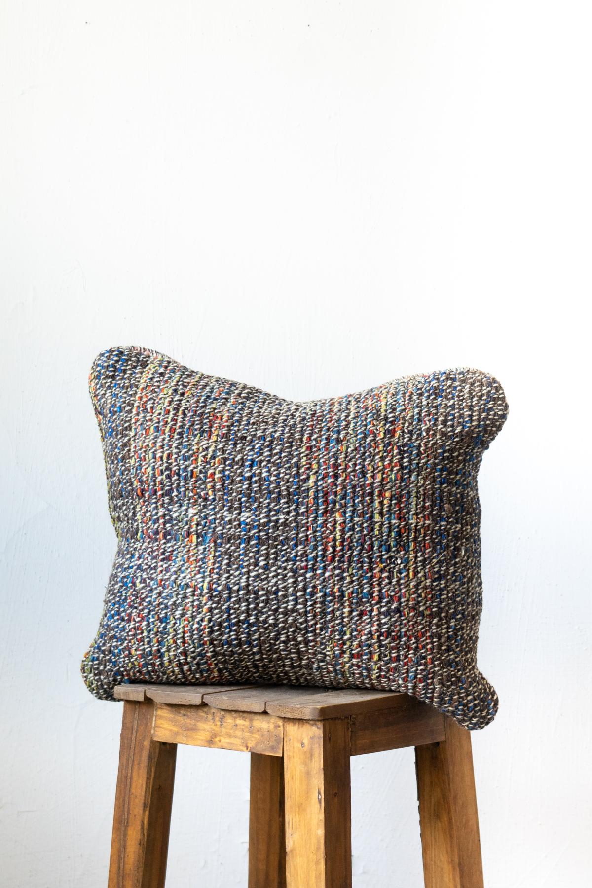 Simple Gray Kilim Cushion
