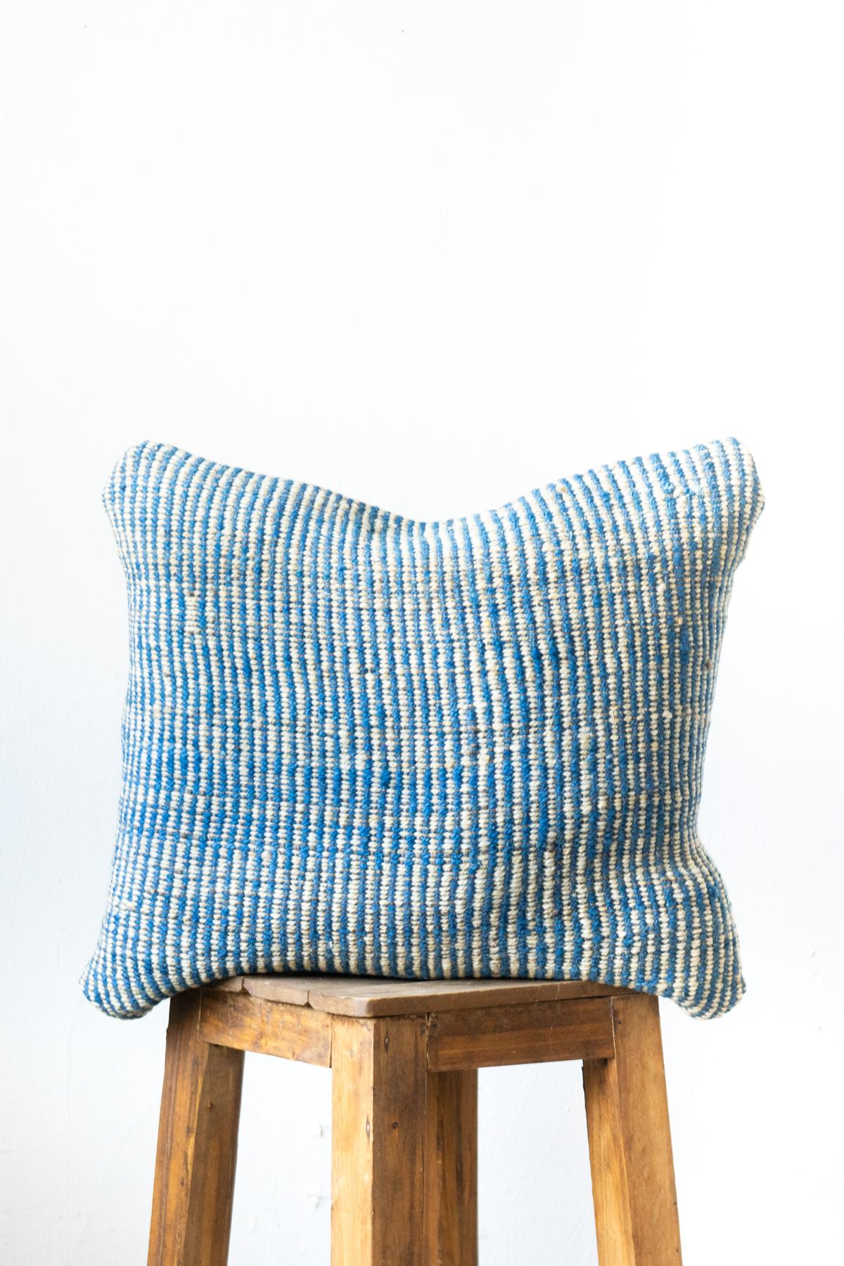 Simple Light Blue Kilim Cushions