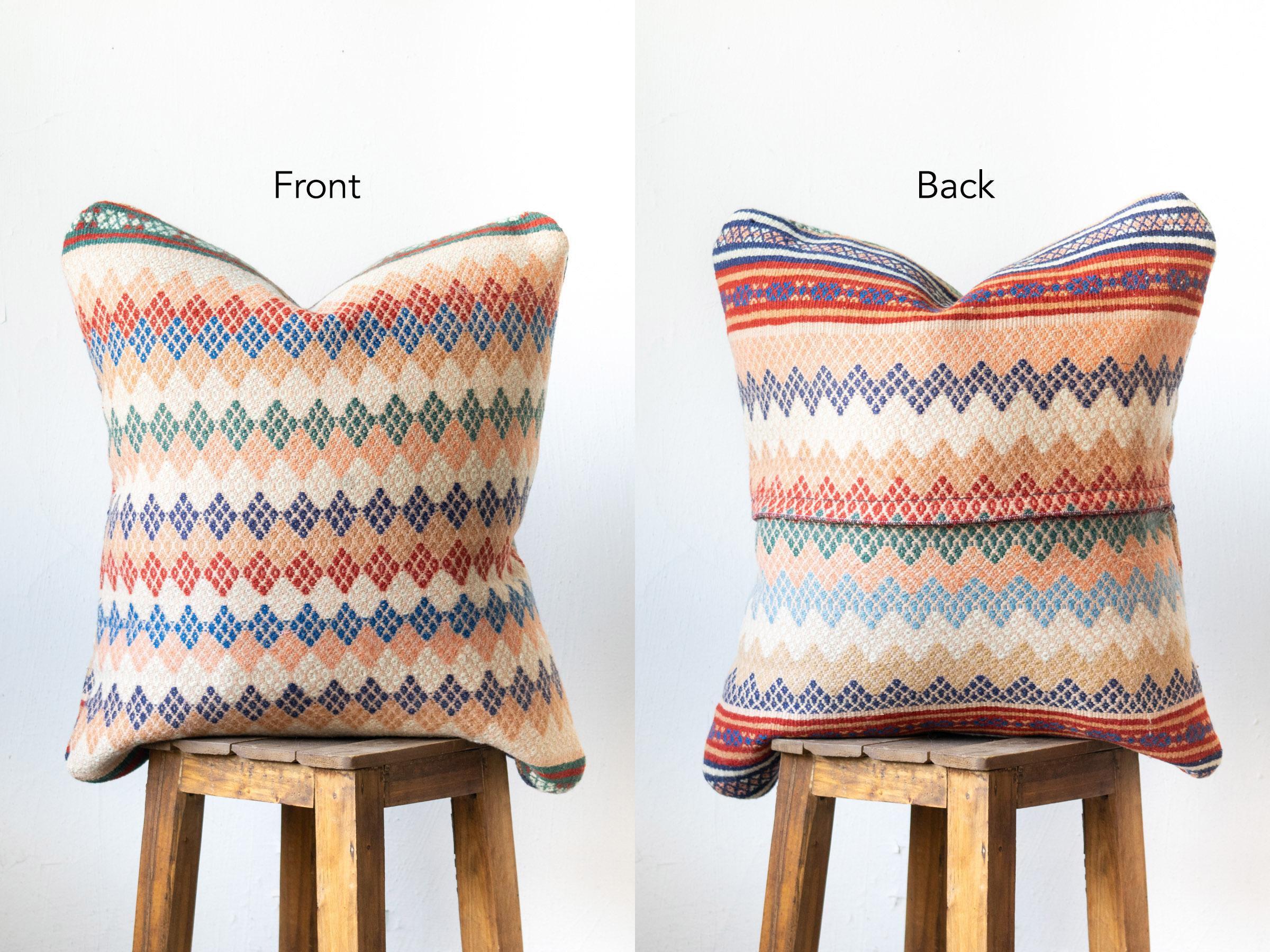 CUS266 2 Diamond Qashqai Kilim Cushions 2 Copy