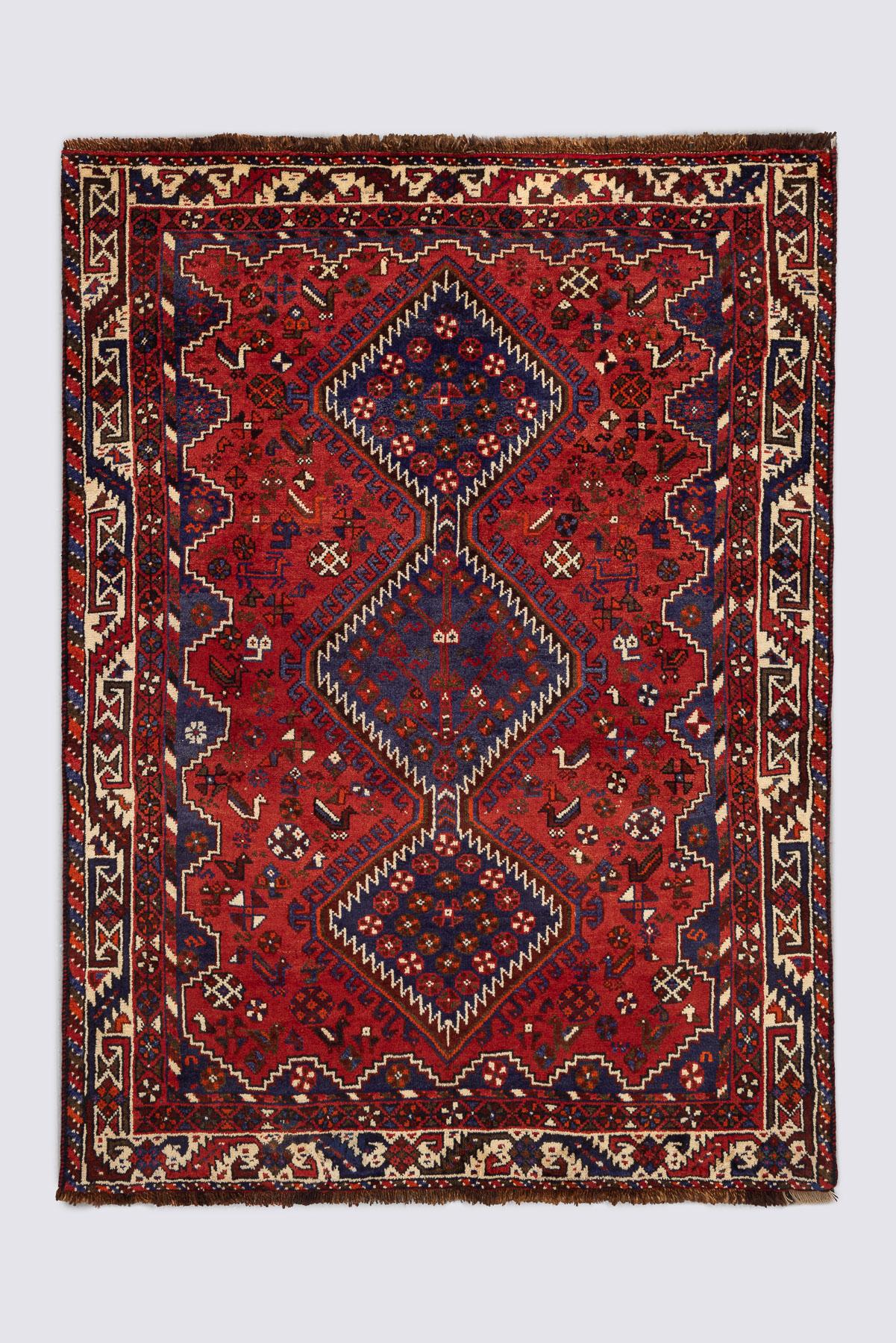Antique Sheshboluki Qashqai Rug