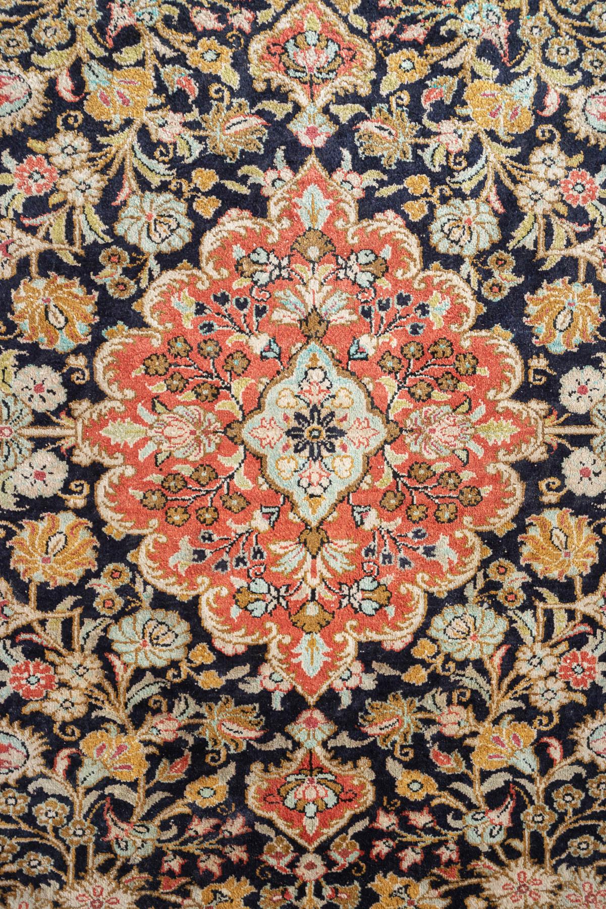 RCA460 Mid 20th Century Silk Qom Carpet 3
