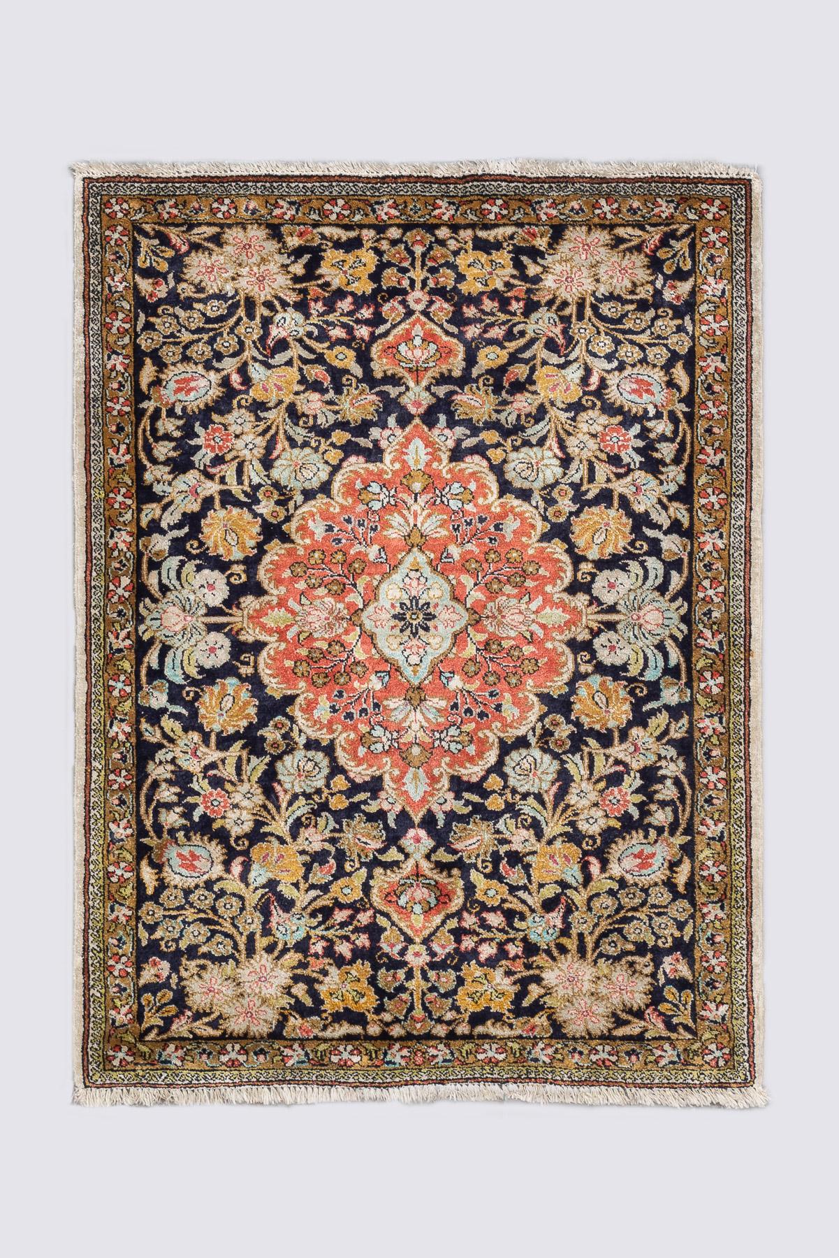 Mid 20th Century Silk Qom Carpet
