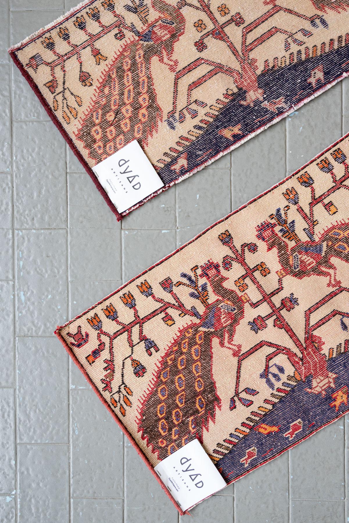 RCA461 Afshar Peacock Carpet 5