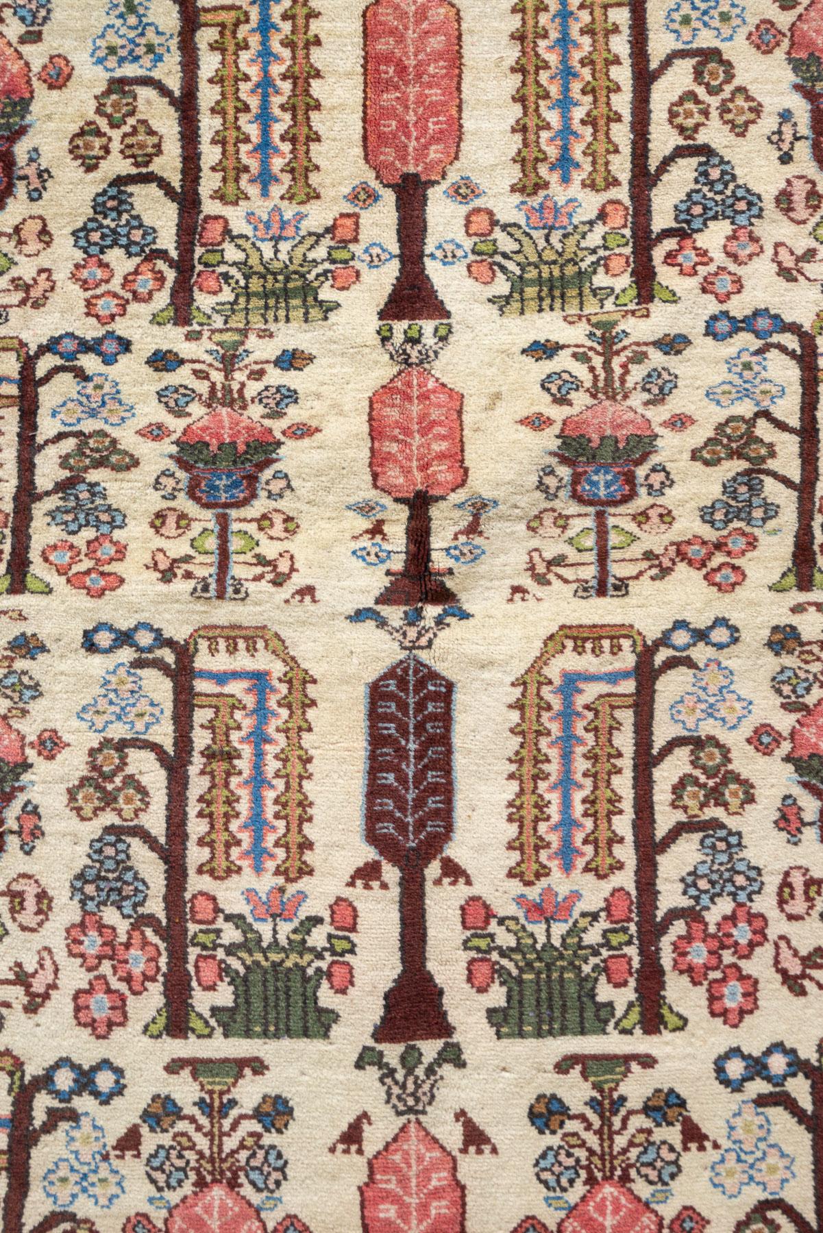 RCA472 Semi Antique Koliai Derakhti White Carpet 6