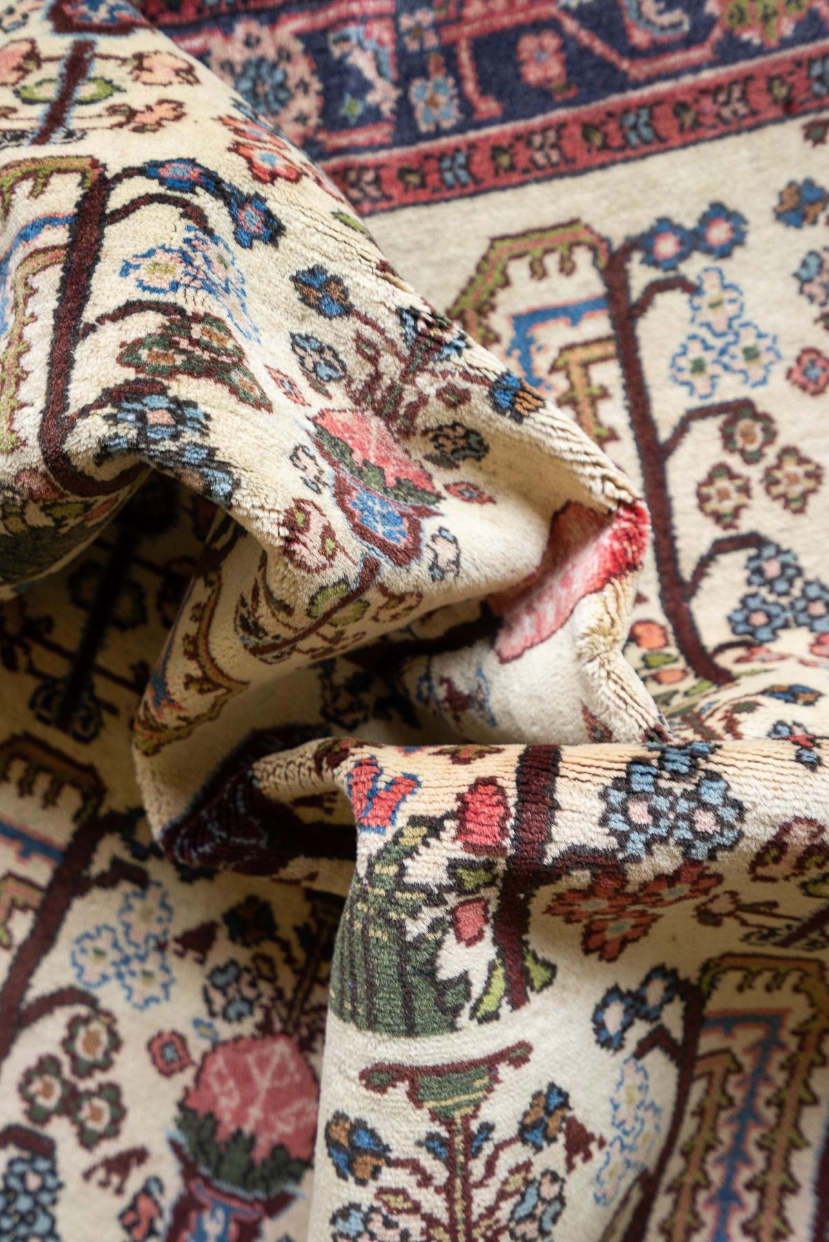 RCA472 Semi Antique Koliai Derakhti White Carpet 8