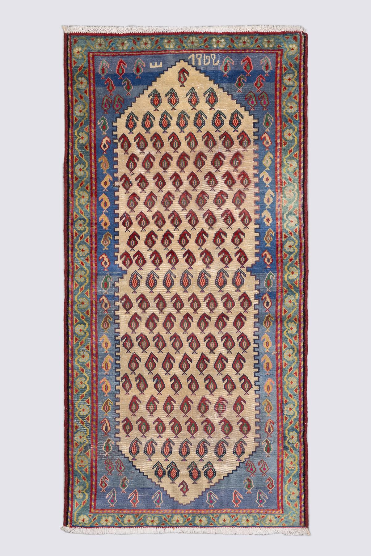 Antique Armenian Boteh Soumak Carpet