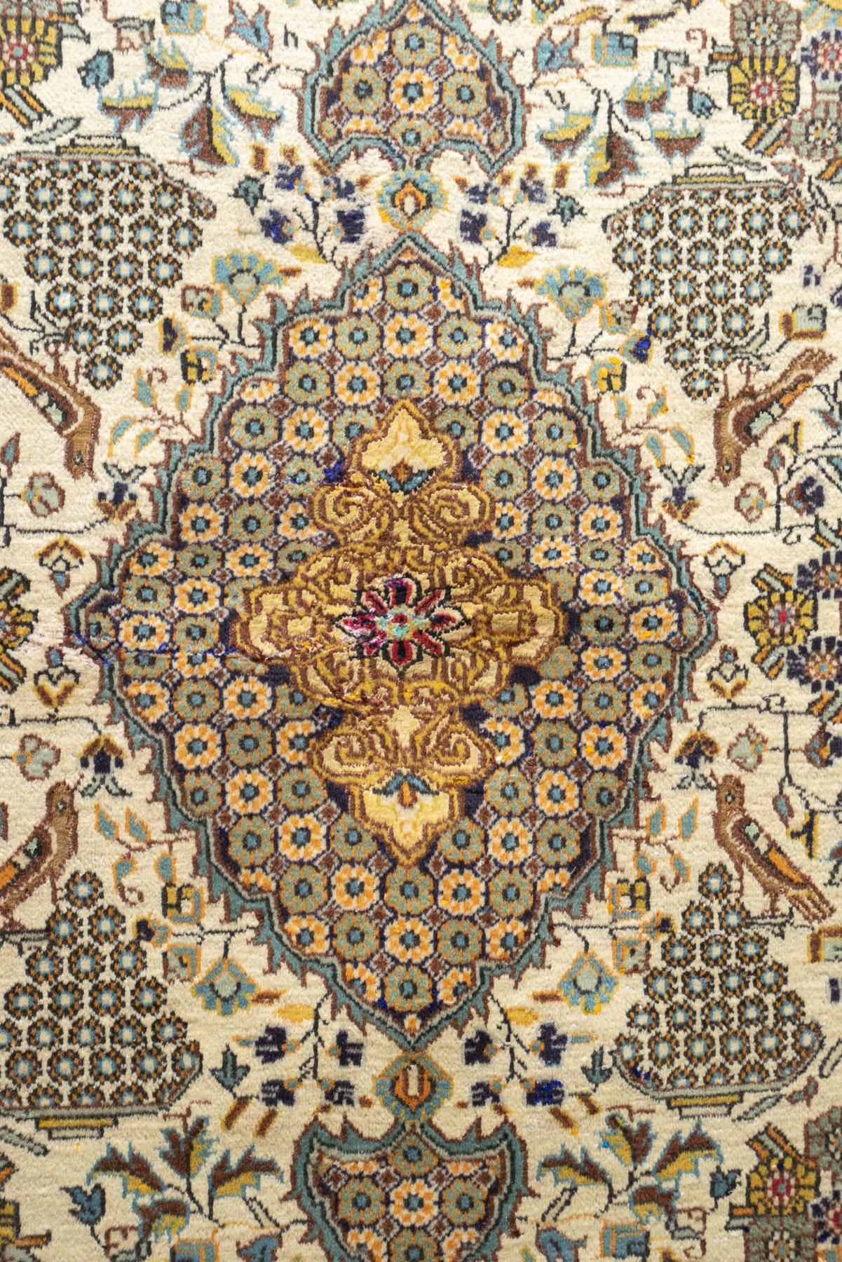 RCA477 Semi Antique Fine Qom Vases Carpet 10