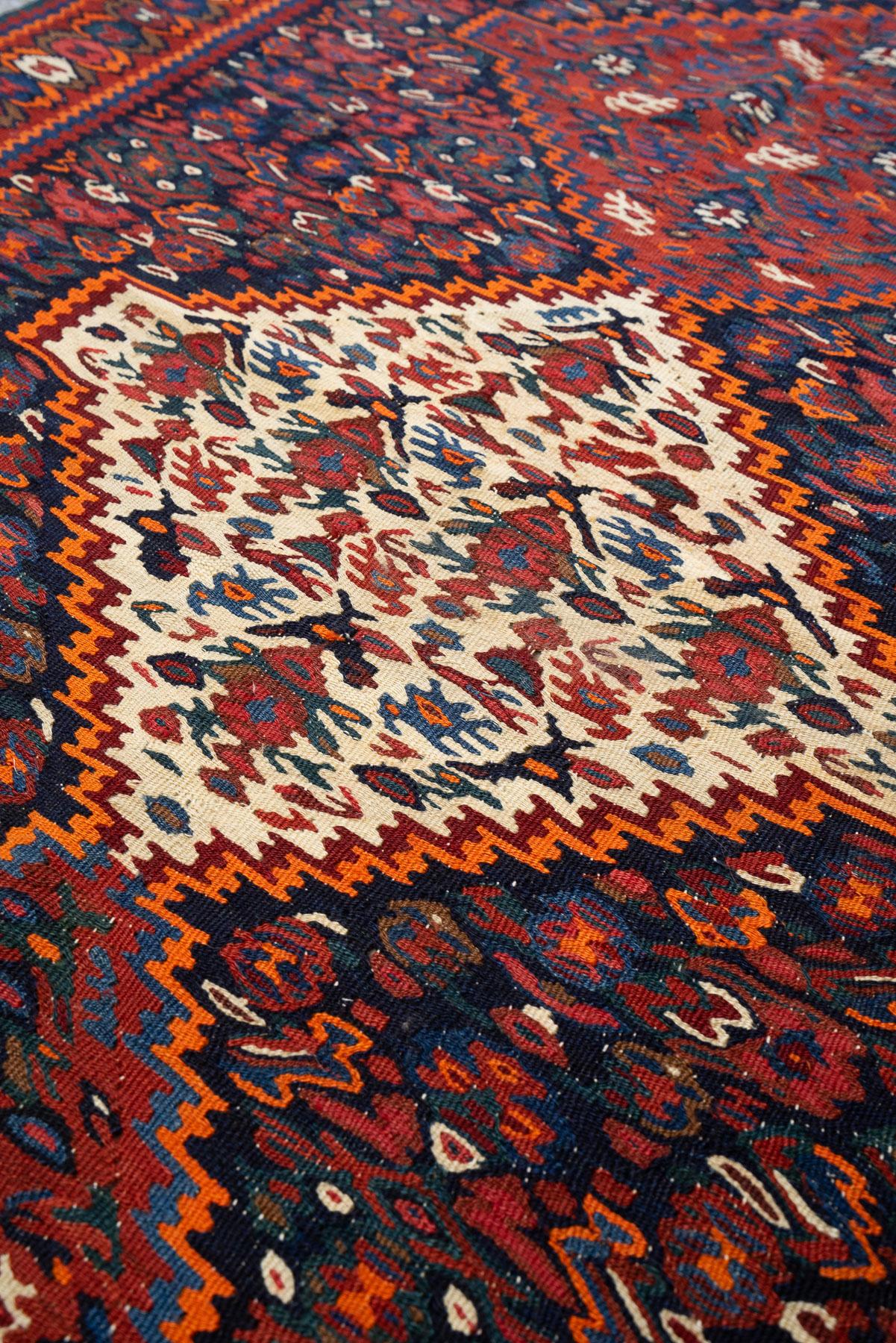 RK202 Semi Antique Sanneh Triple Toranj Kilim 5