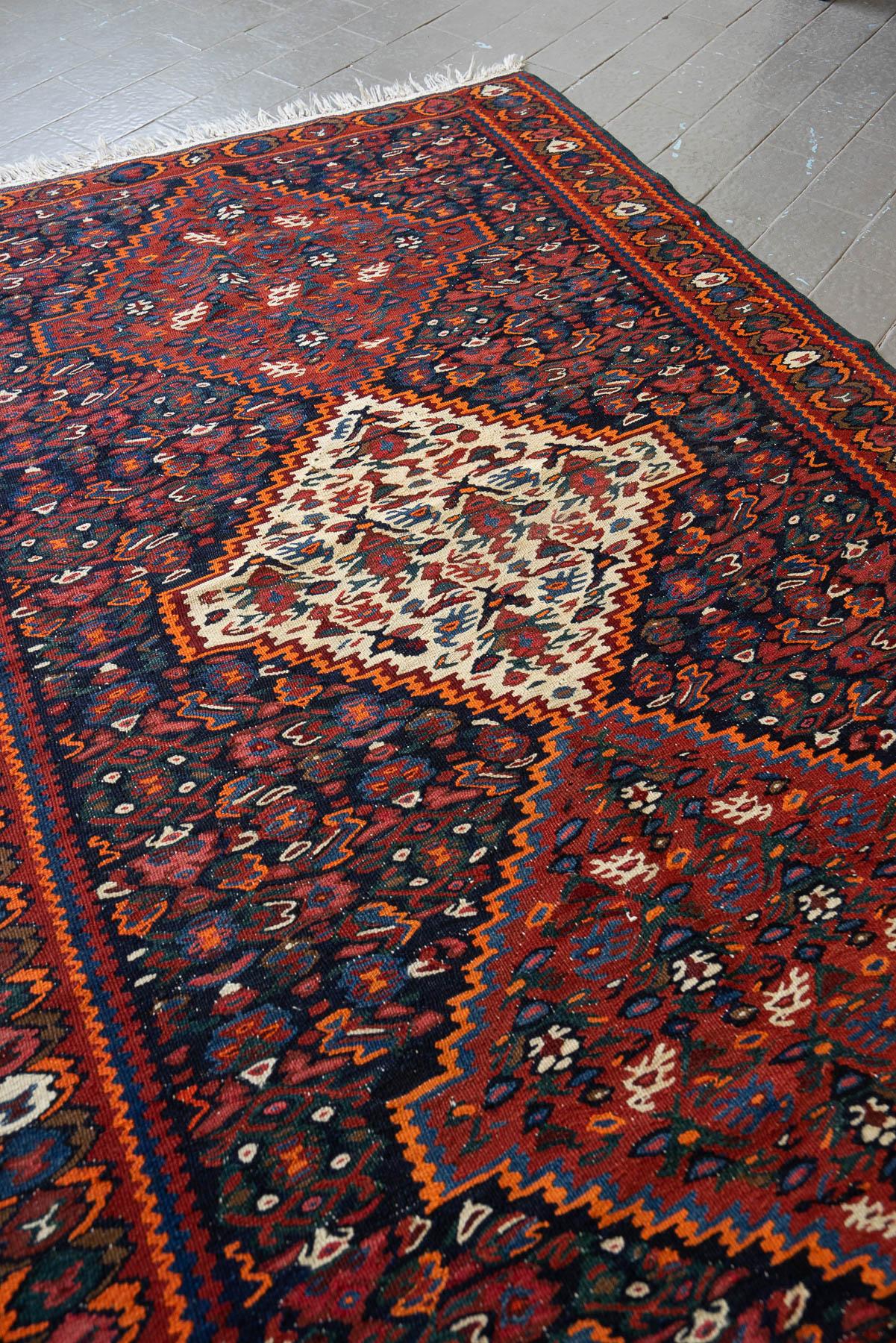 RK202 Semi Antique Sanneh Triple Toranj Kilim 6