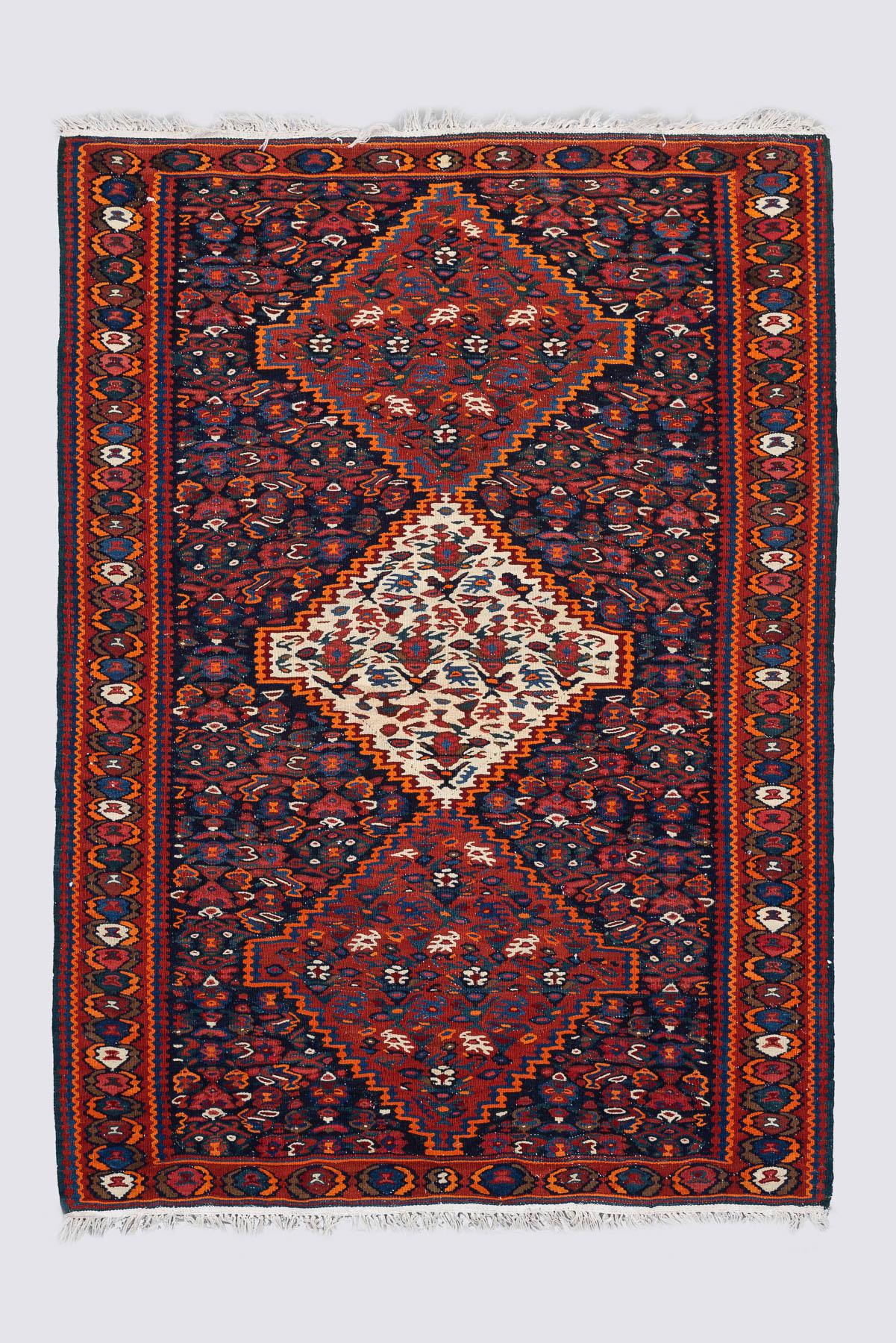 Semi Antique Sanneh Triple Toranj Kilim