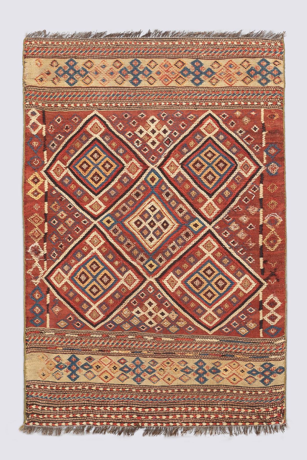 Antique Shahsavan Soumak Runner