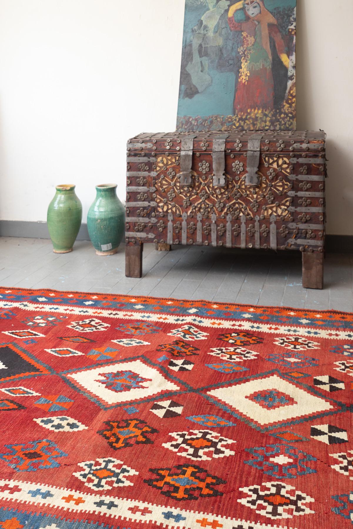 RK226 Qashqai Amaleh Wool Kilim 6