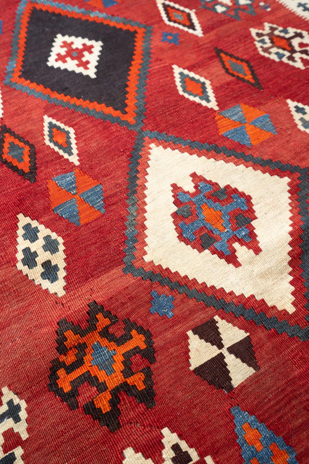 RK226 Qashqai Amaleh Wool Kilim 7
